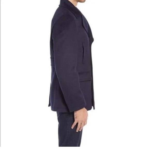 Nordstrom Men's Double Breasted Peacoat - Picture 2 of 5